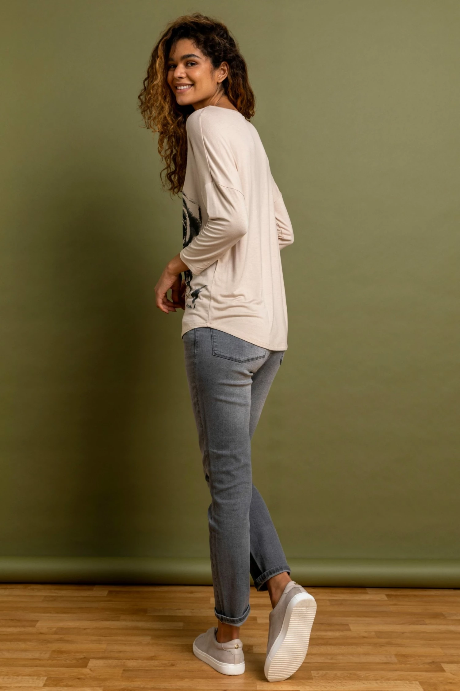 Roman Neutral Floral Diamante Embellished Top 4 Roman Neutral Floral Diamante Embellished Top - Image 2