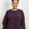 Roman Purple Curve Cuff Detail Oversized Top 1 Roman Purple Curve Cuff Detail Oversized Top -Roman Sales Shop unnamed file 6598