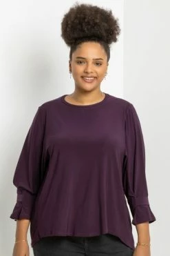Roman Purple Curve Cuff Detail Oversized Top 13 Roman Purple Curve Cuff Detail Oversized Top -Roman Sales Shop unnamed file 6603