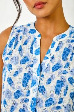 Roman Blue Burnout Animal Spot Print Top 12 Roman Blue Burnout Animal Spot Print Top -Roman Sales Shop unnamed file 6613