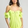Roman Green Gingham Print Cold Shoulder Frill Top 1 Roman Green Gingham Print Cold Shoulder Frill Top -Roman Sales Shop unnamed file 6636