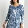 Roman Blue Tie Dye Print Jersey Swing Top -Roman Sales Shop unnamed file 6640