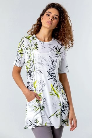 Roman White Floral Print Pocket Swing Top 7 Roman White Floral Print Pocket Swing Top - Image 5