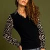 Roman Black Animal Print Sweater Vest Top 2 Roman Black Animal Print Sweater Vest Top -Roman Sales Shop unnamed file 6660