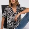 Roman Black Animal Print Notch Neck Top 2 Roman Black Animal Print Notch Neck Top -Roman Sales Shop unnamed file 6686