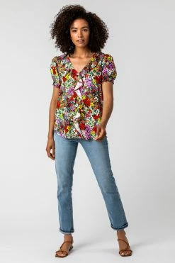 Roman Multi Floral Print Frill Detail Blouse 9 Roman Multi Floral Print Frill Detail Blouse -Roman Sales Shop unnamed file 6709