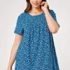 Roman Blue Curve Ditsy Floral Shirred Top 1 Roman Blue Curve Ditsy Floral Shirred Top -Roman Sales Shop unnamed file 6712