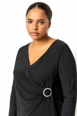Roman Black Curve Wrap Diamante Buckle Top 10 Roman Black Curve Wrap Diamante Buckle Top -Roman Sales Shop unnamed file 6720