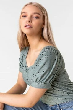 Roman Green Sweetheart Gathered Broderie Top 10 Roman Green Sweetheart Gathered Broderie Top -Roman Sales Shop unnamed file 6730