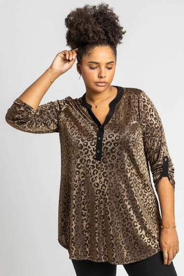 Roman Silver Curve Animal Print Jacquard Top 8 Roman Silver Curve Animal Print Jacquard Top - Image 6