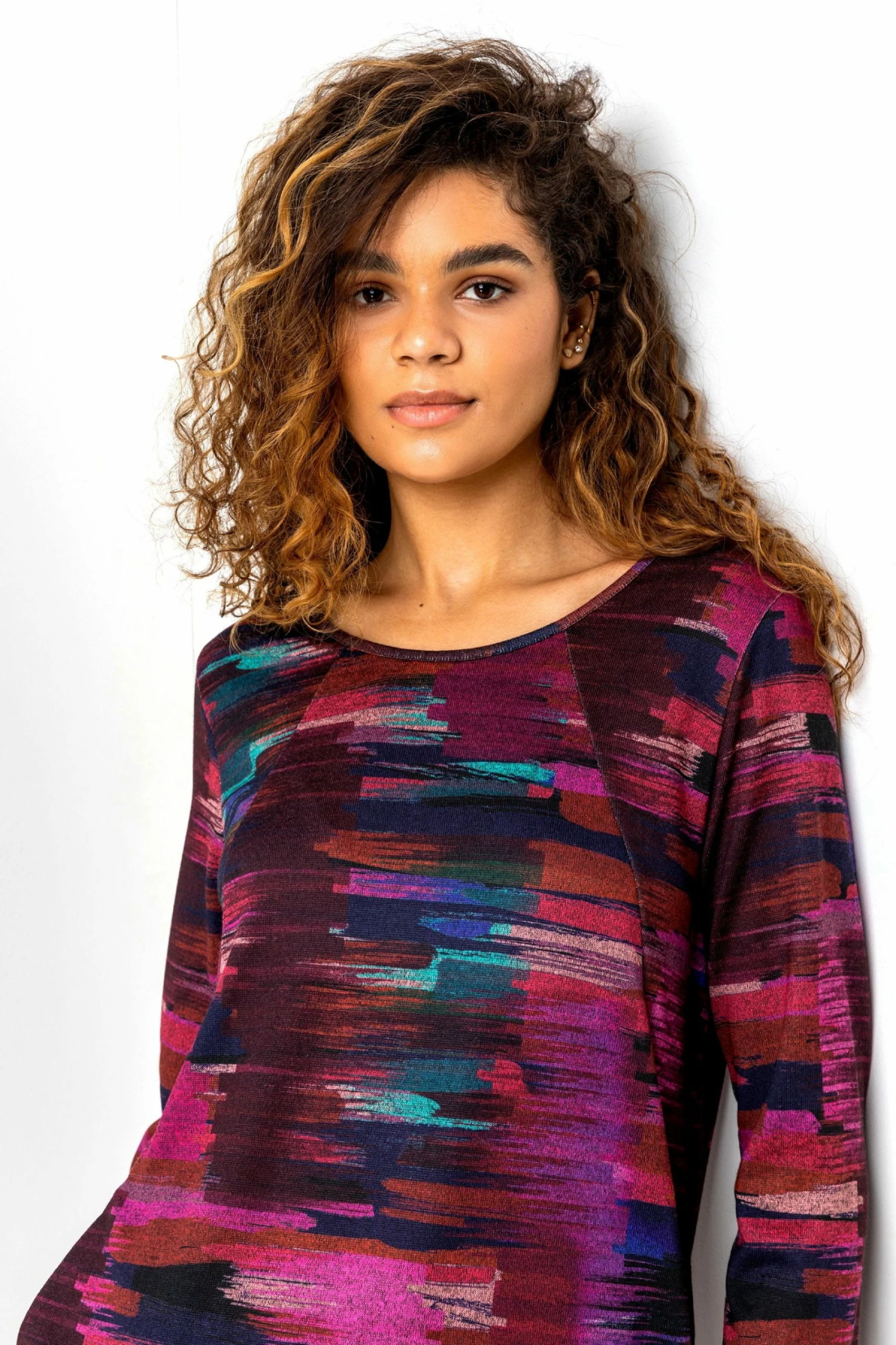 Roman Purple Animal Print Twist Detail Top 7 Roman Purple Animal Print Twist Detail Top - Image 5