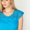 Roman Blue Lace Yoke And Sleeve Crinkle Blouse 2 Roman Blue Lace Yoke And Sleeve Crinkle Blouse -Roman Sales Shop unnamed file 6755