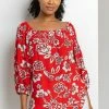 Roman Red Petite Floral Print Bardot Top 1 Roman Red Petite Floral Print Bardot Top -Roman Sales Shop unnamed file 6765