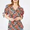 Roman Red Petite Floral Print V Neck Top 2 Roman Red Petite Floral Print V Neck Top -Roman Sales Shop unnamed file 6775