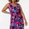 Roman Multi Curve Abstract Print Cocoon Dress -Roman Sales Shop unnamed file 681