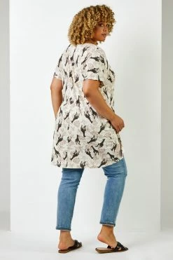 Roman Cream & Brown Curve Giraffe Print Cross Detail Top 8 Roman Cream & Brown Curve Giraffe Print Cross Detail Top -Roman Sales Shop unnamed file 6841