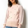 Roman Pink Floral Embroidered Frill Neck Top -Roman Sales Shop unnamed file 6850