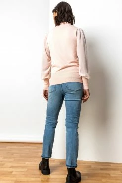 Roman Pink Floral Embroidered Frill Neck Top -Roman Sales Shop unnamed file 6852