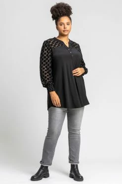 Roman Black Curve Flock Spot Top 9 Roman Black Curve Flock Spot Top -Roman Sales Shop unnamed file 6878