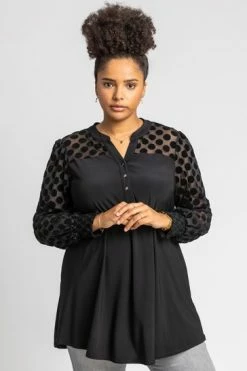 Roman Black Curve Flock Spot Top 11 Roman Black Curve Flock Spot Top -Roman Sales Shop unnamed file 6880