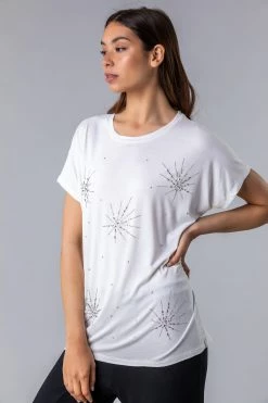 Roman White Sparkle Star Embellished Top 10 Roman White Sparkle Star Embellished Top -Roman Sales Shop unnamed file 6889