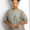 Roman Silver Curve Shimmer Pleated Blouson Top 1 Roman Silver Curve Shimmer Pleated Blouson Top -Roman Sales Shop unnamed file 6906