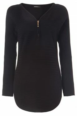 Roman Black Originals Zip Front Textured Top 13 Roman Black Originals Zip Front Textured Top -Roman Sales Shop unnamed file 6920