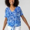 Roman Blue Paisley Burnout Print Tie Top 1 Roman Blue Paisley Burnout Print Tie Top -Roman Sales Shop unnamed file 6941