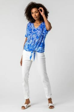 Roman Blue Paisley Burnout Print Tie Top 9 Roman Blue Paisley Burnout Print Tie Top -Roman Sales Shop unnamed file 6943