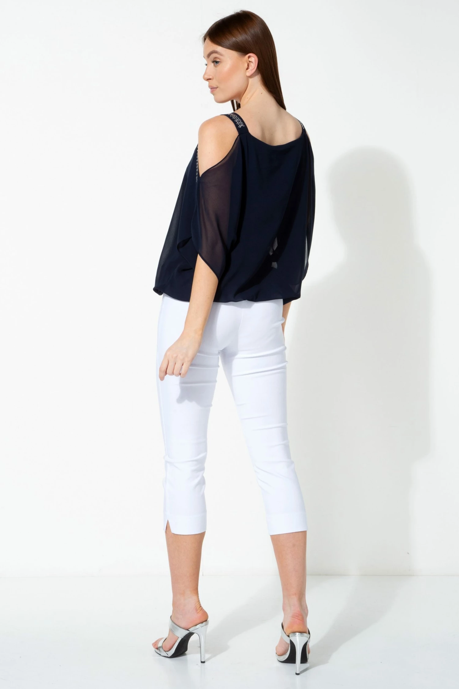 Roman Navy Hotfix Cold Shoulder Top 4 Roman Navy Hotfix Cold Shoulder Top - Image 2