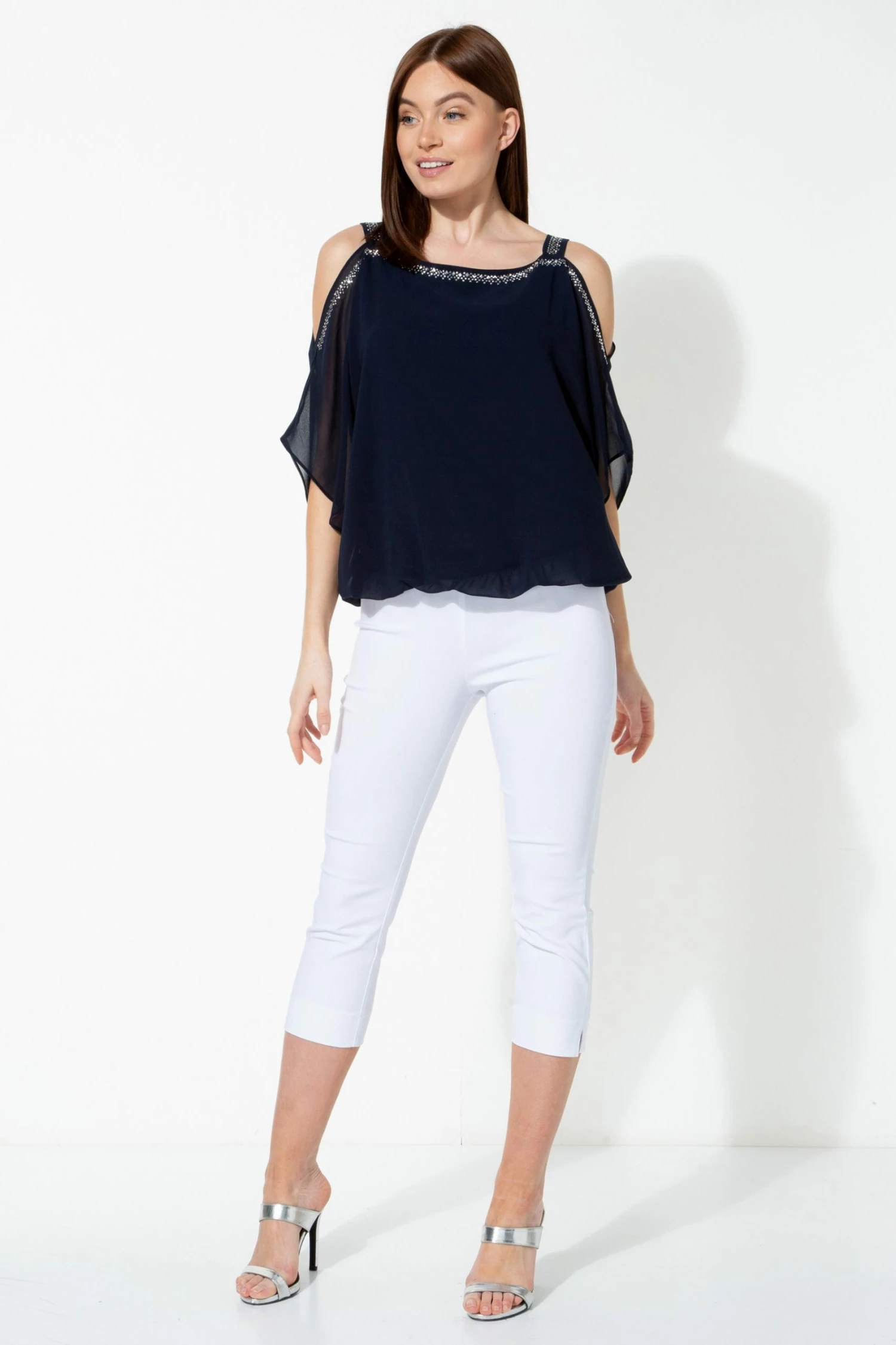 Roman Navy Hotfix Cold Shoulder Top 5 Roman Navy Hotfix Cold Shoulder Top - Image 3