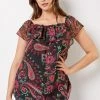Roman Pink Curve Paisley Print Bardot Top 1 Roman Pink Curve Paisley Print Bardot Top -Roman Sales Shop unnamed file 6962