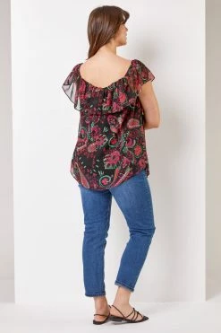 Roman Pink Curve Paisley Print Bardot Top 8 Roman Pink Curve Paisley Print Bardot Top -Roman Sales Shop unnamed file 6963