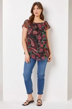 Roman Pink Curve Paisley Print Bardot Top 10 Roman Pink Curve Paisley Print Bardot Top -Roman Sales Shop unnamed file 6965