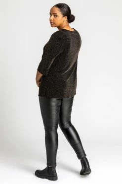 Roman Gold Curve Sparkle V-Neck Top 9 Roman Gold Curve Sparkle V-Neck Top -Roman Sales Shop unnamed file 6969