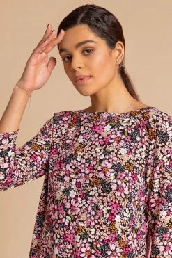 Roman Pink Ditsy Floral Print Jersey Top 10 Roman Pink Ditsy Floral Print Jersey Top -Roman Sales Shop unnamed file 6975
