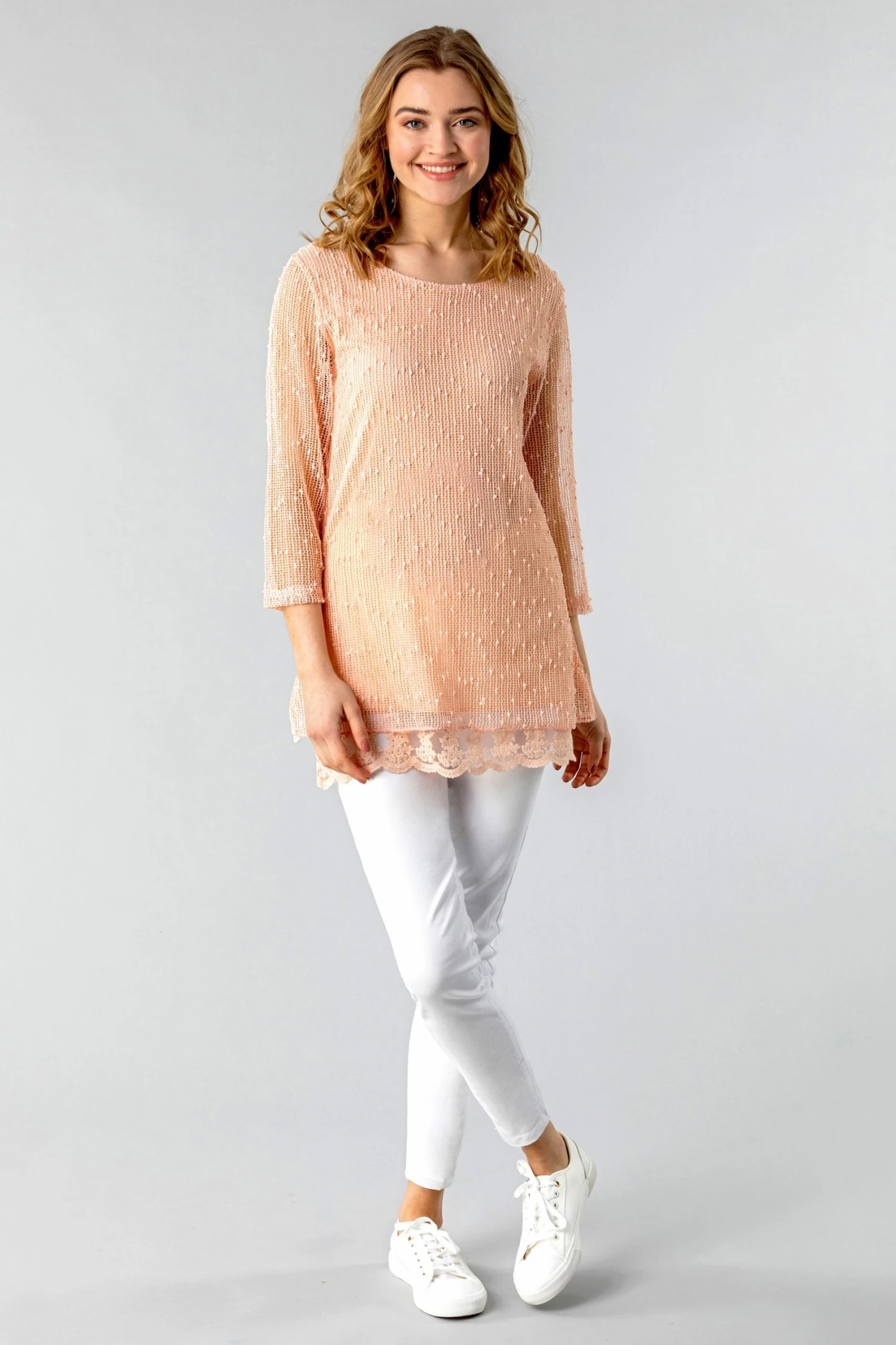 Roman Orange Double Layer Lace Hem Top 5 Roman Orange Double Layer Lace Hem Top - Image 3