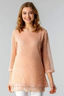 Roman Orange Double Layer Lace Hem Top 11 Roman Orange Double Layer Lace Hem Top -Roman Sales Shop unnamed file 7004