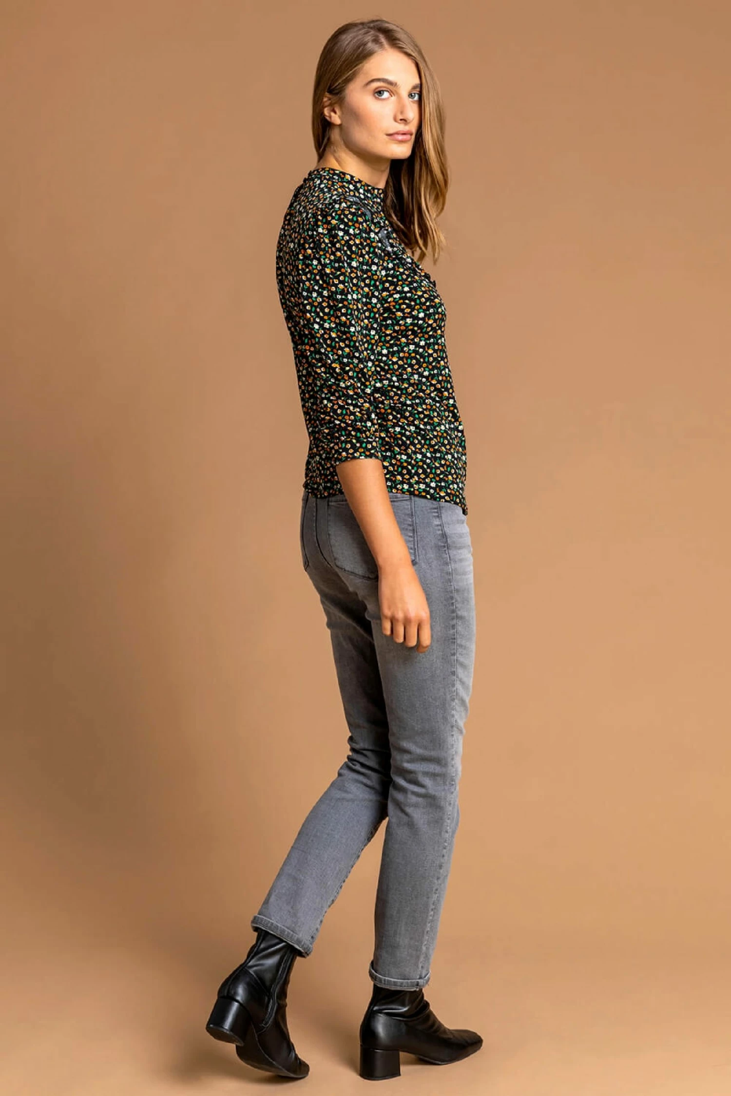 Roman Yellow Frill Detail High Neck Top 4 Roman Yellow Frill Detail High Neck Top - Image 2