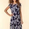 Roman Navy Floral Print Tea Dress 2 Roman Navy Floral Print Tea Dress -Roman Sales Shop unnamed file 702