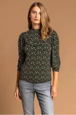 Roman Yellow Frill Detail High Neck Top 11 Roman Yellow Frill Detail High Neck Top -Roman Sales Shop unnamed file 7021