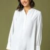 Roman Ivory Plain Chiffon Notch Neck Top 1 Roman Ivory Plain Chiffon Notch Neck Top -Roman Sales Shop unnamed file 7052