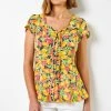 Roman Yellow Lemon Print Tie Detail Top 2 Roman Yellow Lemon Print Tie Detail Top -Roman Sales Shop unnamed file 7083