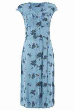Roman Blue Floral Print Utility Midi Dress 11 Roman Blue Floral Print Utility Midi Dress -Roman Sales Shop unnamed file 711