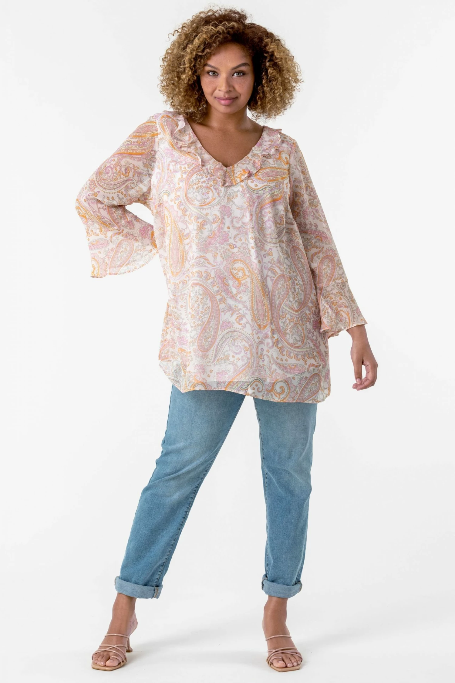 Roman Multi Curve Frill Detail Top 5 Roman Multi Curve Frill Detail Top - Image 3