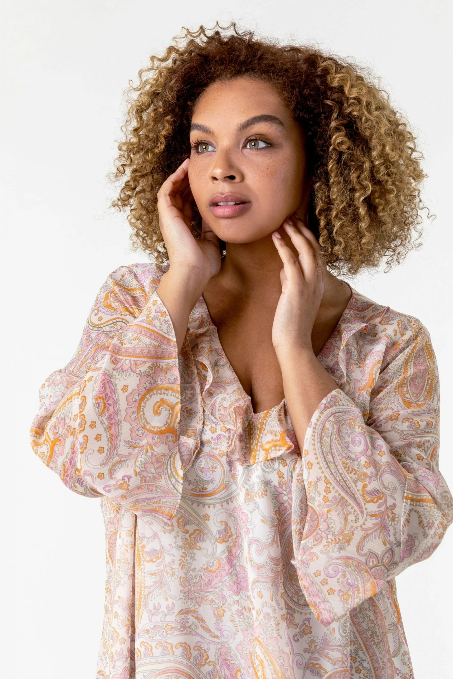 Roman Multi Curve Frill Detail Top 6 Roman Multi Curve Frill Detail Top - Image 4