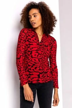 Roman Red Animal Print Long Sleeve Top 11 Roman Red Animal Print Long Sleeve Top -Roman Sales Shop unnamed file 7135