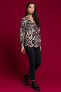 Roman Brown Animal Print Long Sleeve Top 10 Roman Brown Animal Print Long Sleeve Top -Roman Sales Shop unnamed file 7148