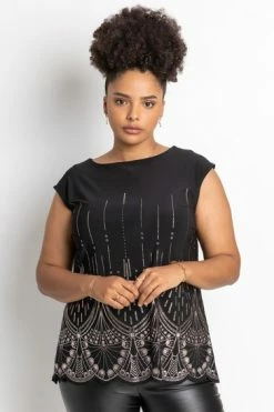 Roman Silver Curve Art Deco Glitter Print Top 15 Roman Silver Curve Art Deco Glitter Print Top -Roman Sales Shop unnamed file 7163