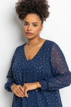 Roman Navy Curve Foil Spot Print Split Front Top 11 Roman Navy Curve Foil Spot Print Split Front Top -Roman Sales Shop unnamed file 7214